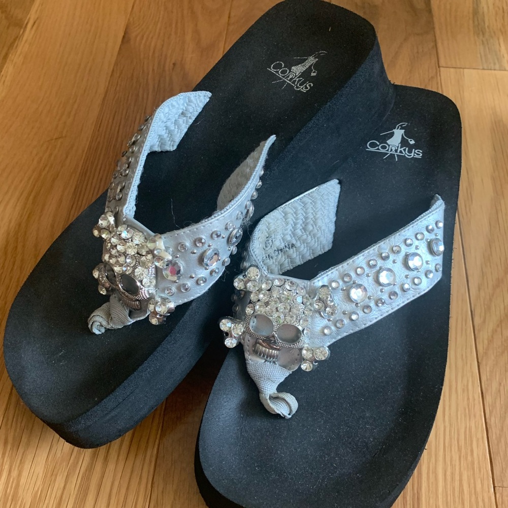 Corkys Pirate flip flops